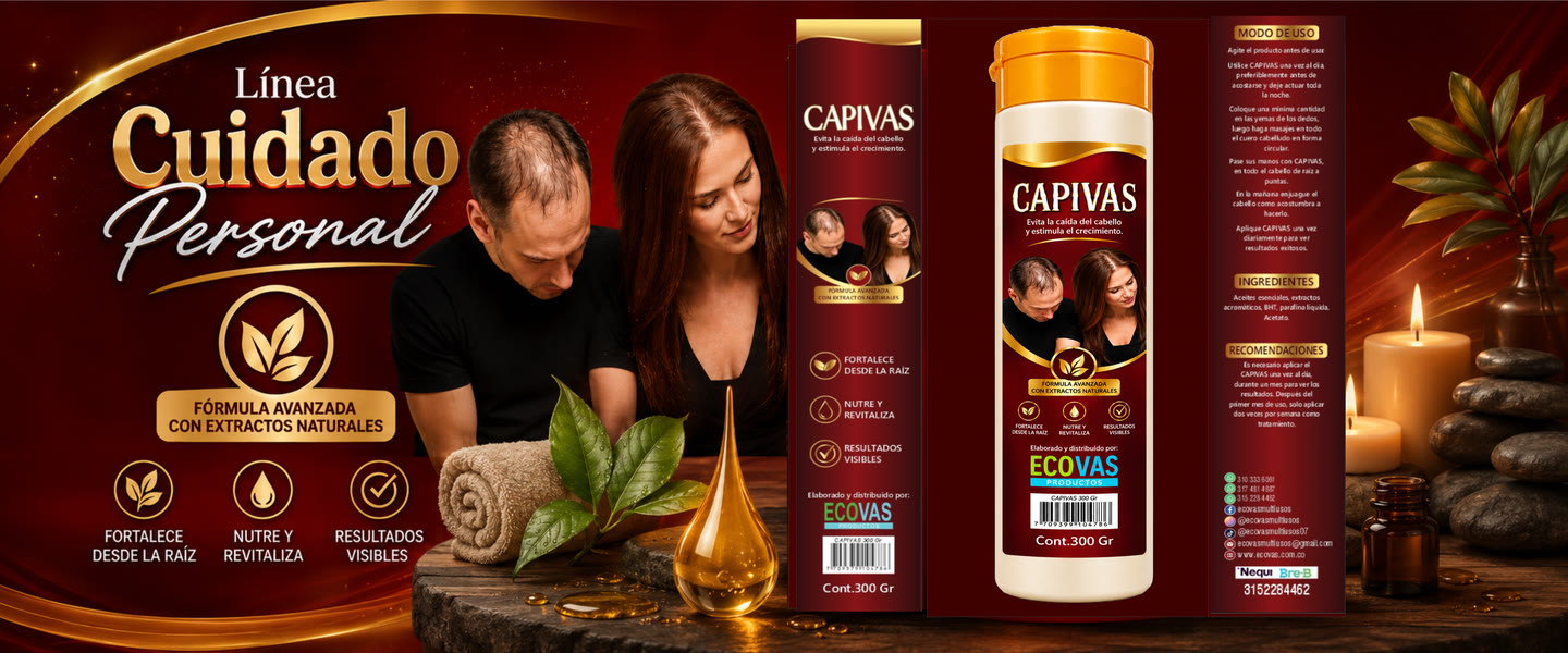 ECOVAS Cuidado Personal — Línea Capivas, fórmula avanzada con extractos naturales