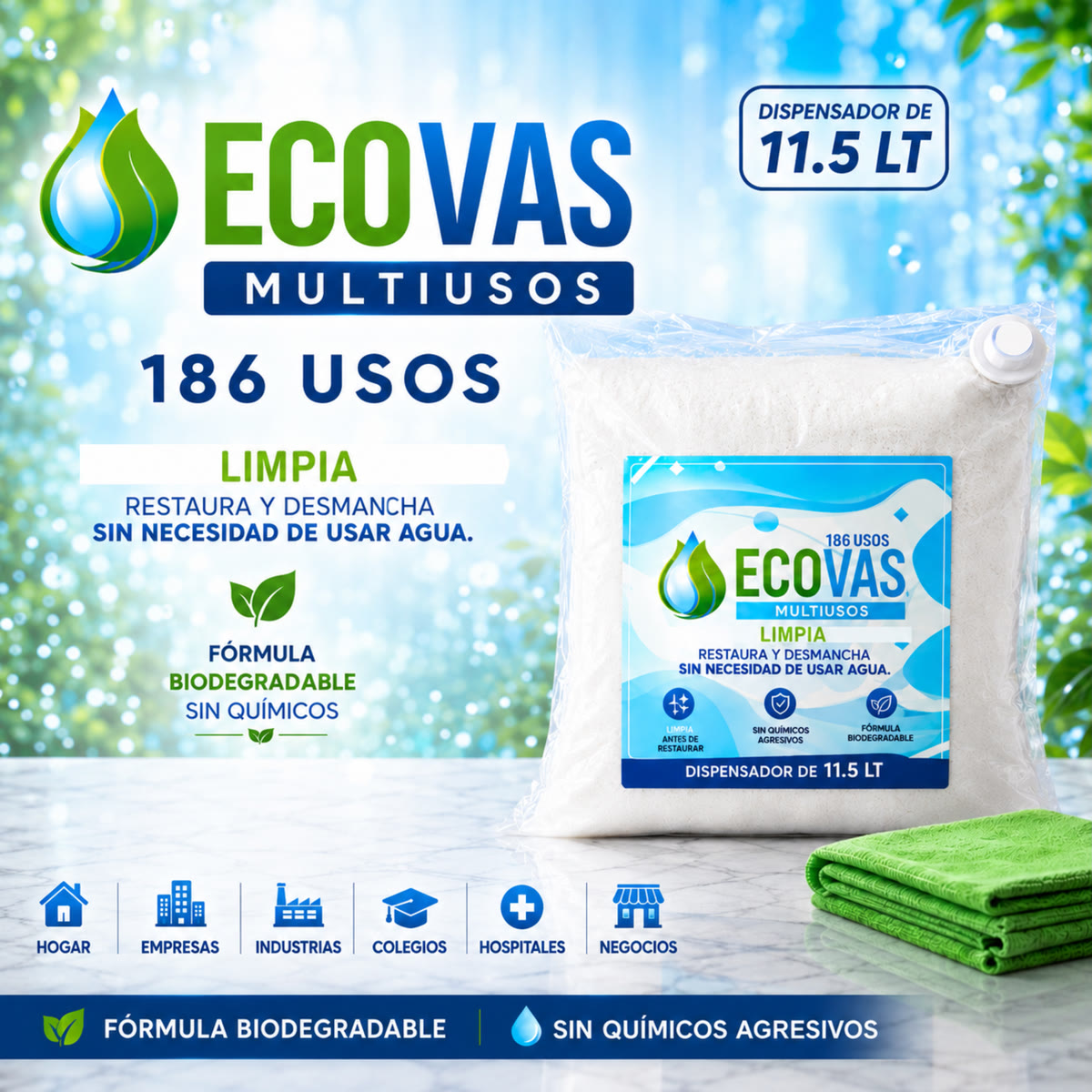 ECOVAS Multiusos — Dispensador 11.5 Lt