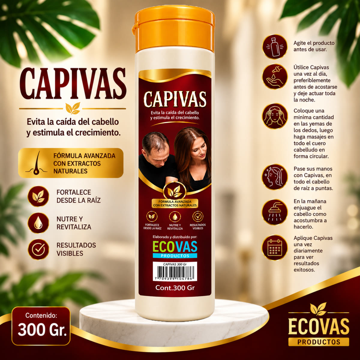 Capivas Tratamiento Capilar 300 Gr