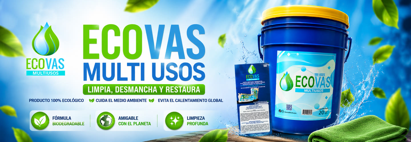 ECOVAS Multiusos: limpia, desmancha y restaura, producto 100% ecológico